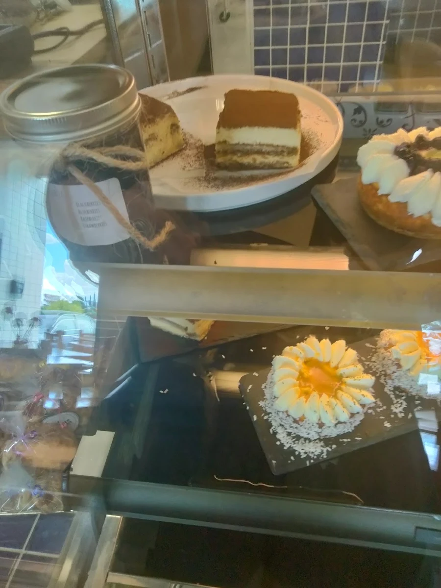 Tiramisu on Top Goat Cheesecake on Bottom