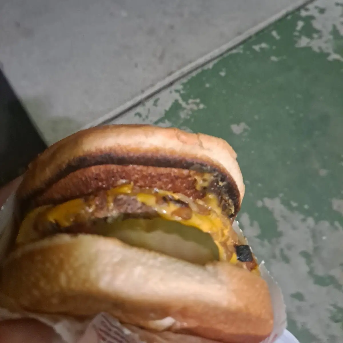 Cheese Burger with Burnt Bun