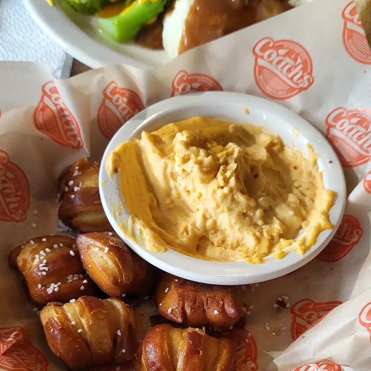 Pretzel Bites with Cheese Dip