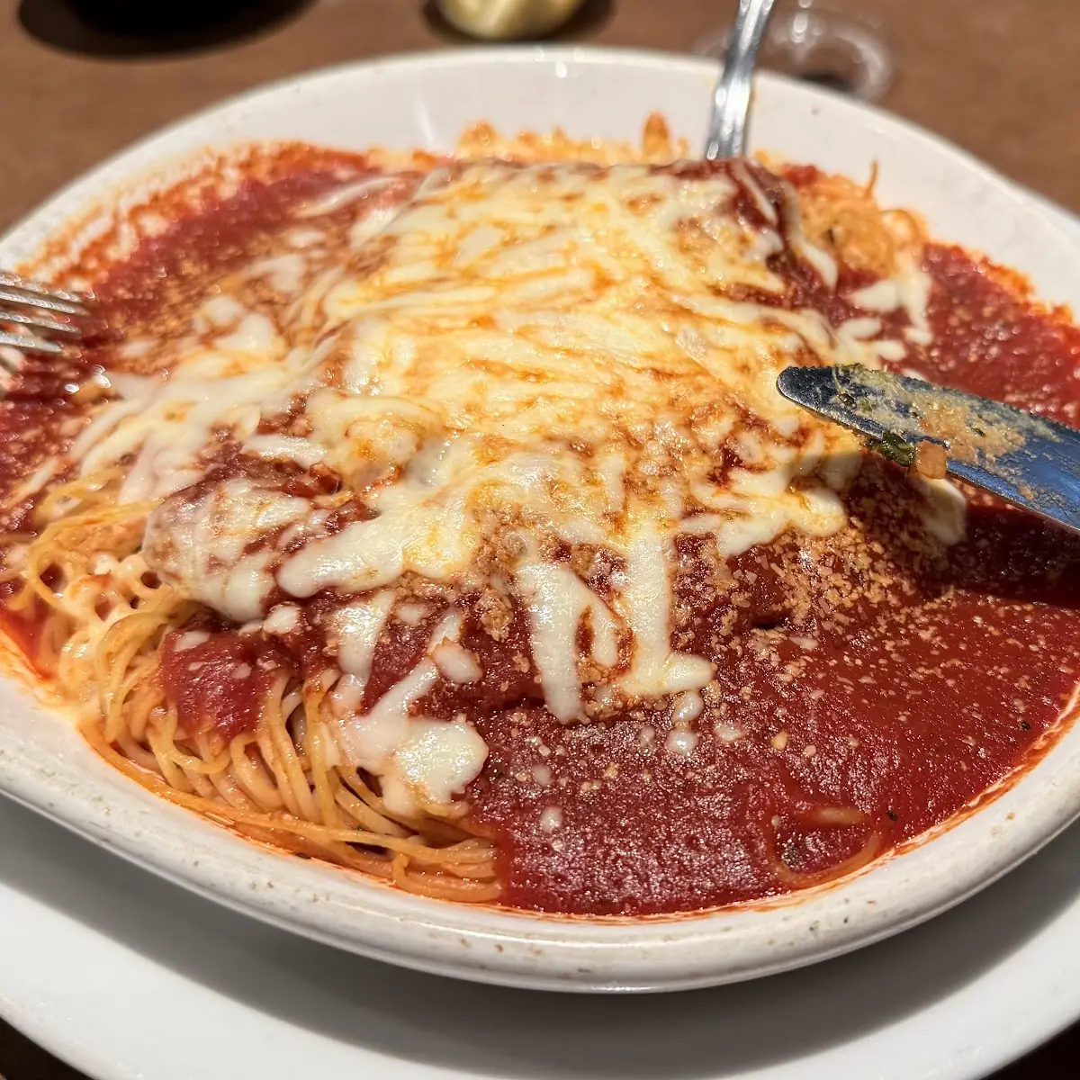 Spaghetti with Meat Sauce and Cheese
