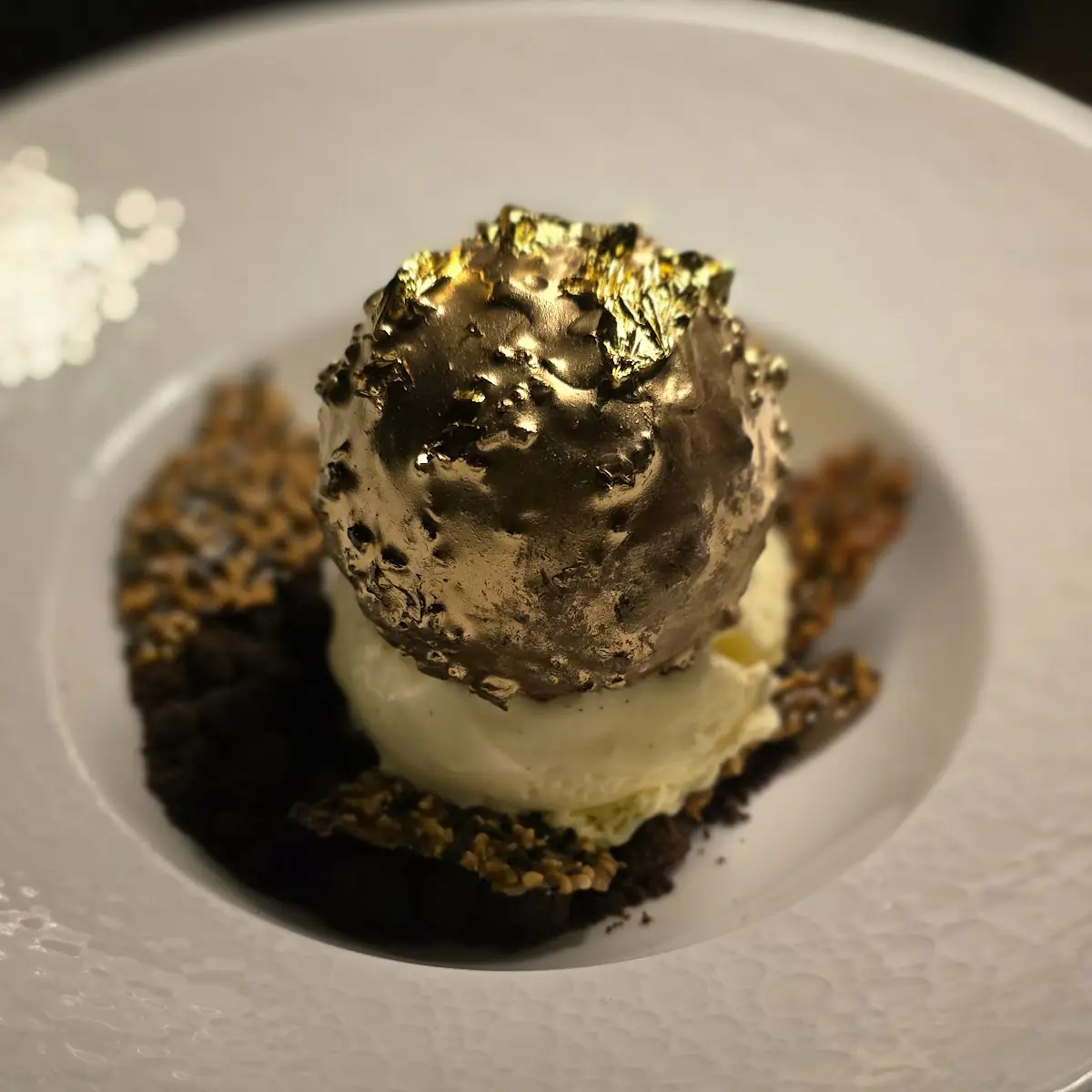 Golden Rocher Hazelnut Chocolate Sesame Vanilla Ice Cream