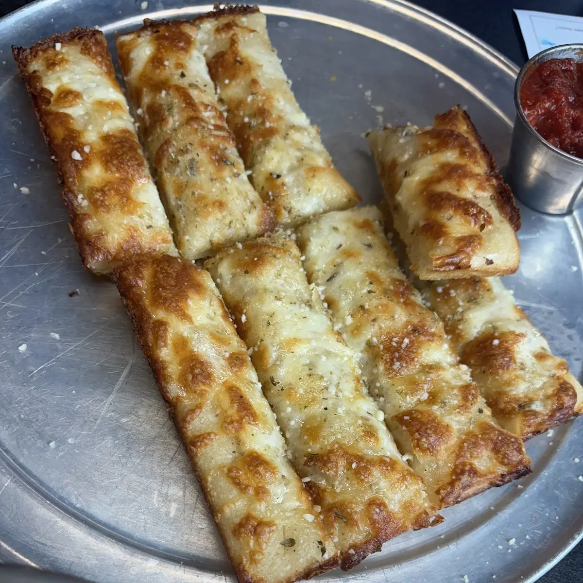 Cheesy Bread with Tomato Sauce