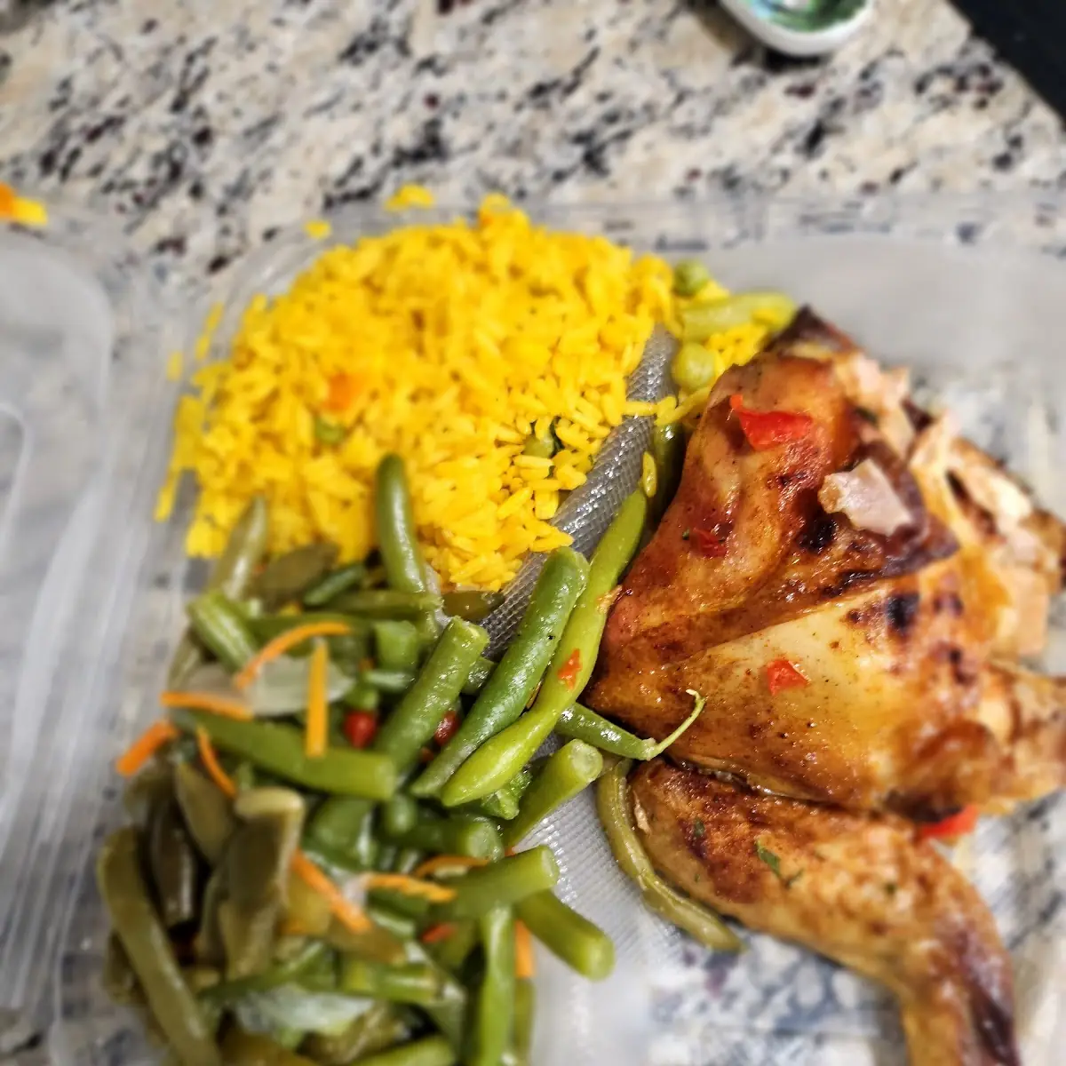 Baked Chicken String Beans and Rice