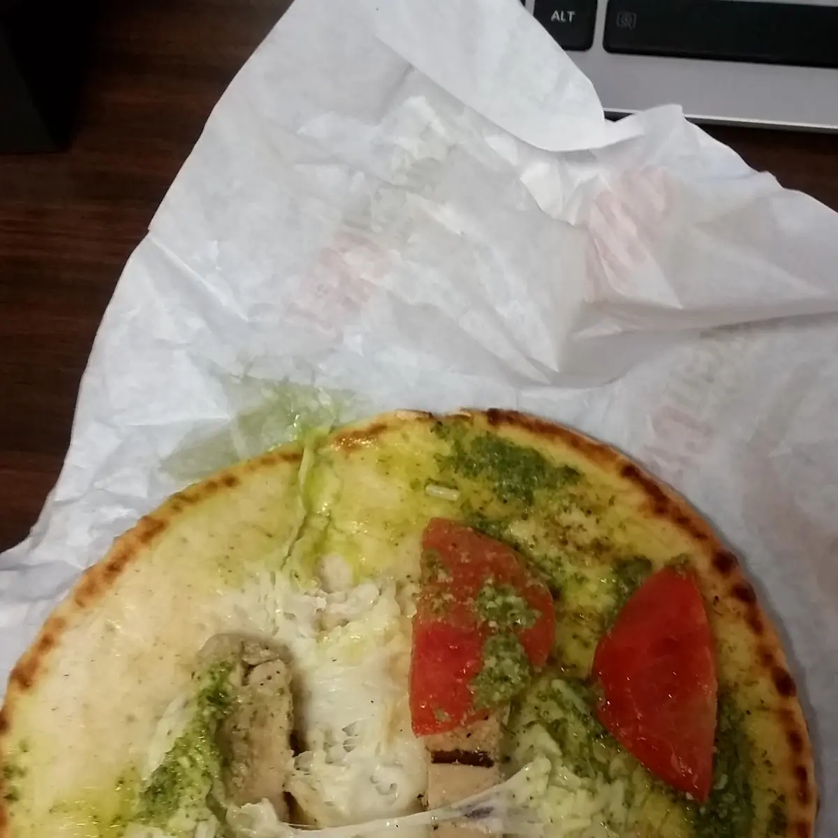 Chicken Pesto Flatbread with Vegan Chicken