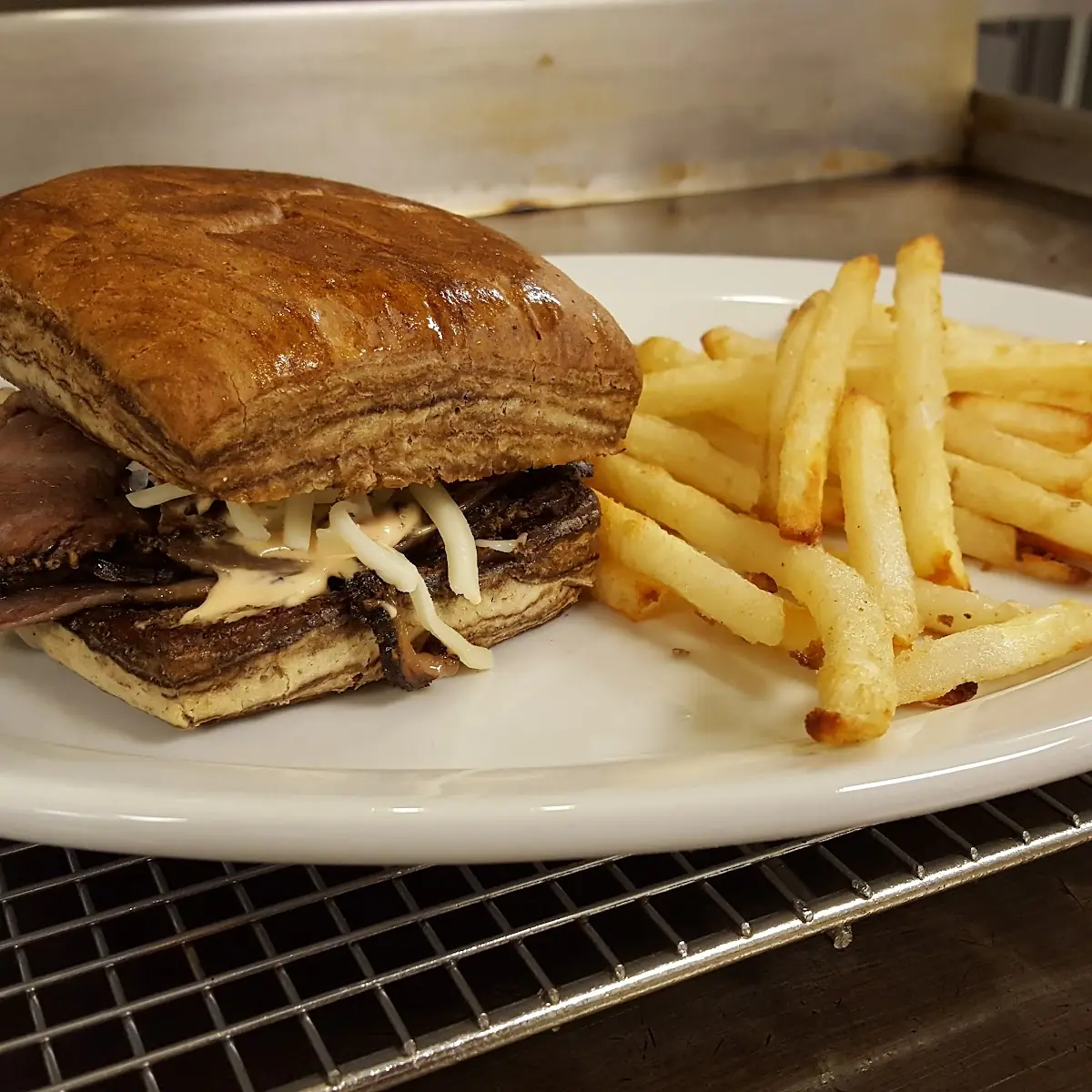 Prime Rib Sandwich with Fries