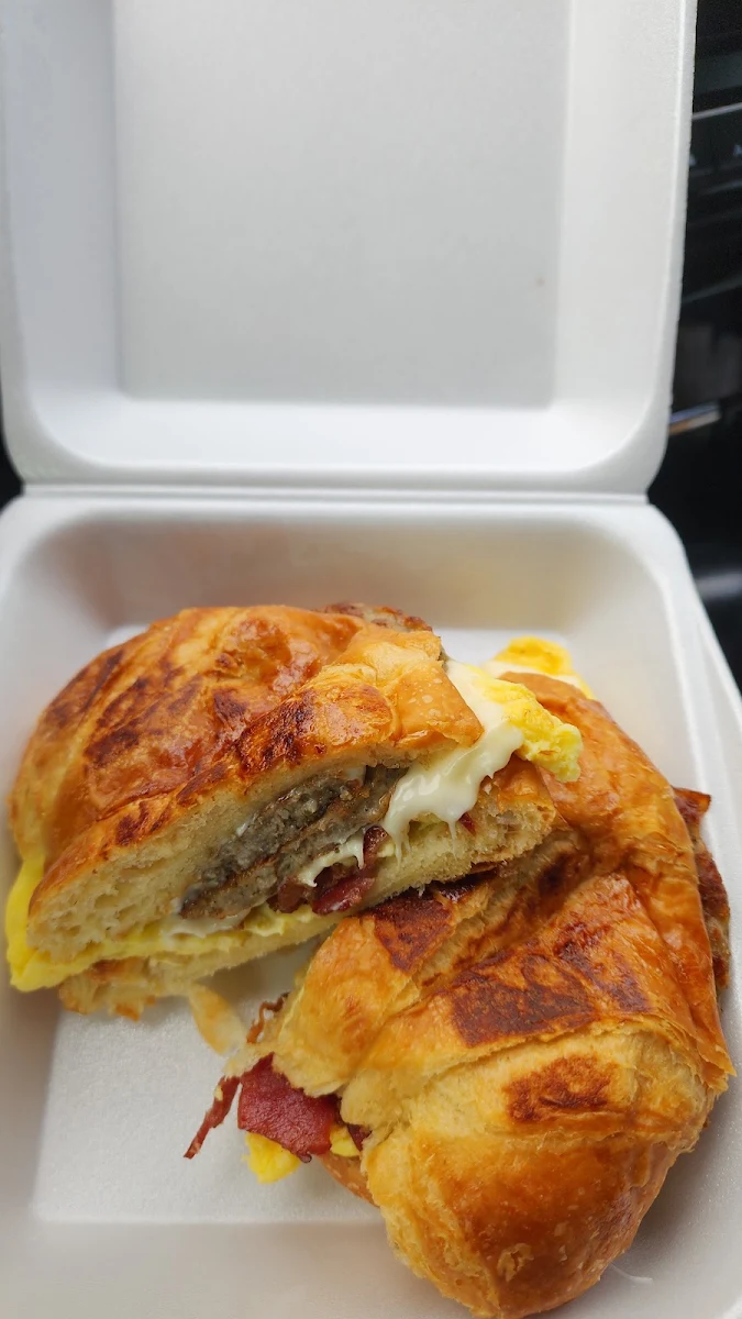 Sausage Bacon Egg and Cheese Croissant