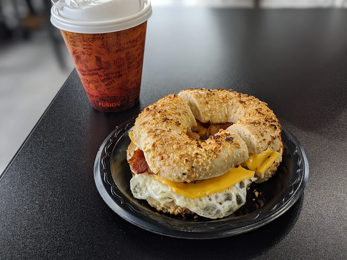Bacon Egg Cheese Onion Bagel