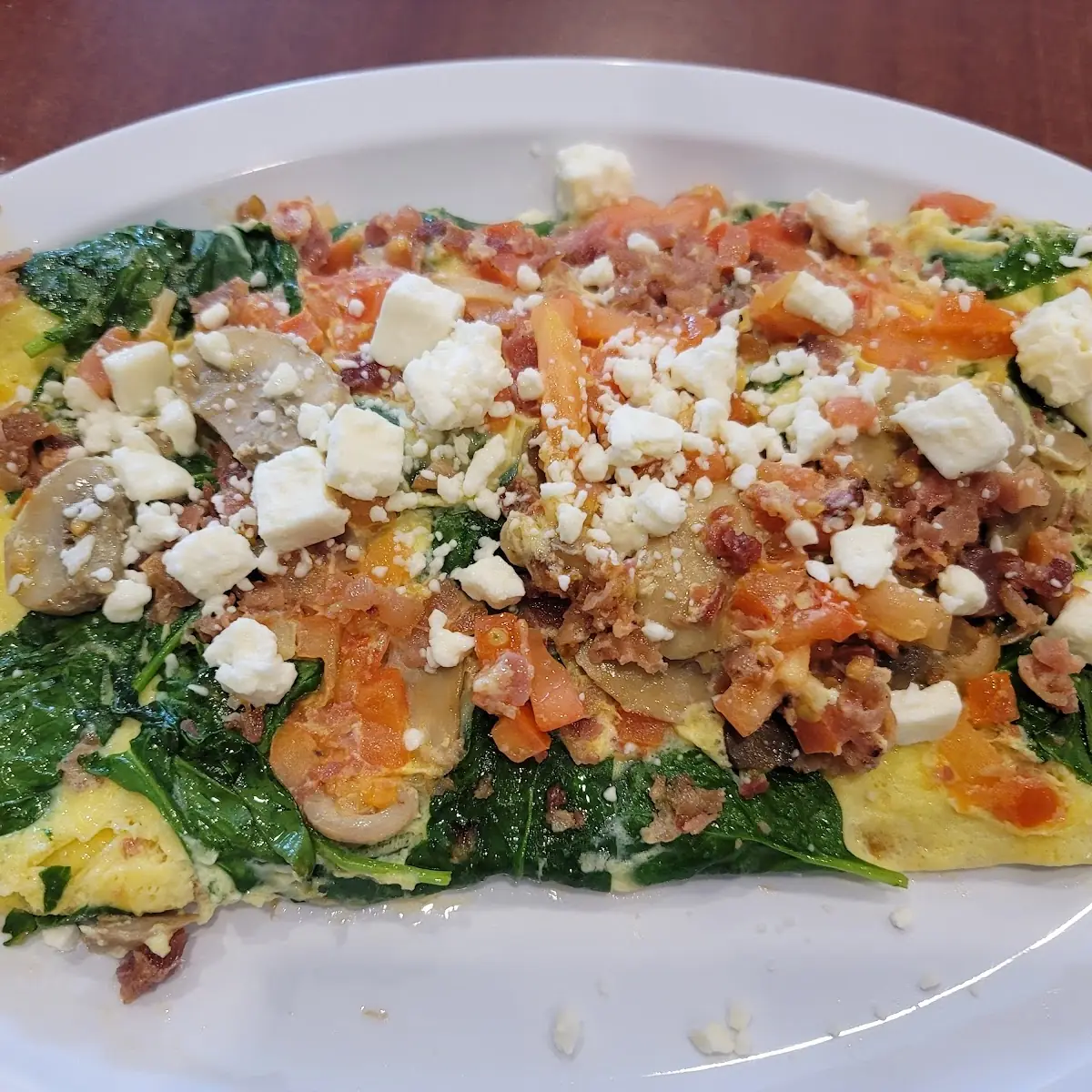 Egg White Florentine Omelette