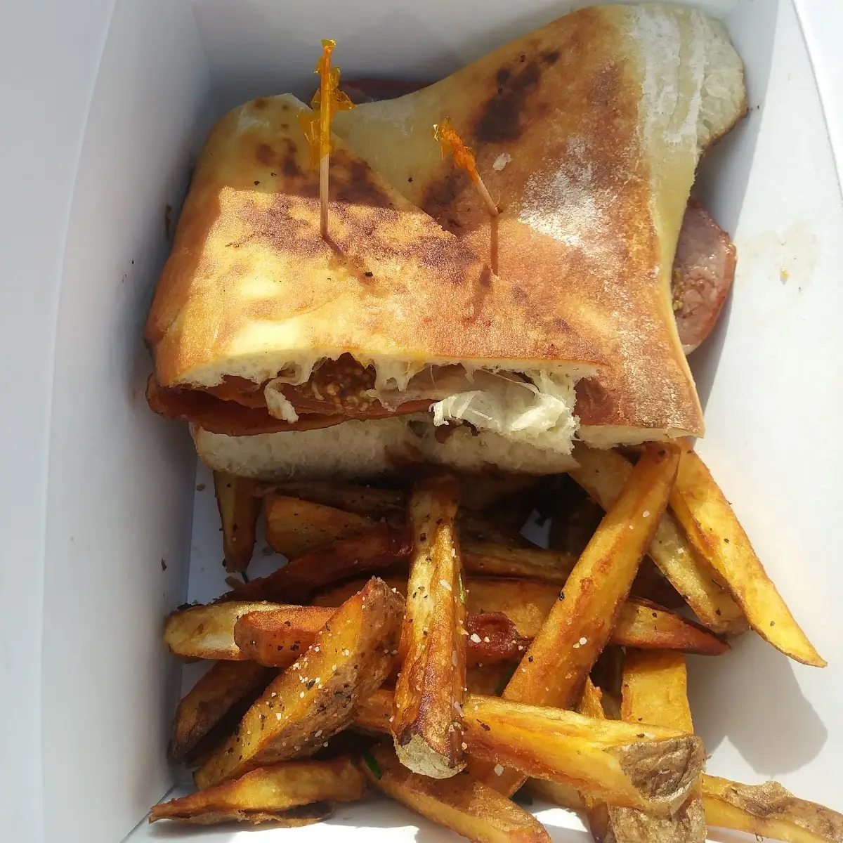 Ham and Cheese Sandwich with Fries