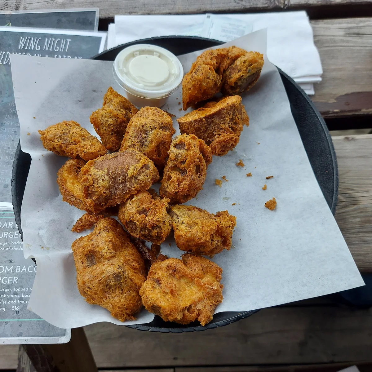 Battered Mushrooms, Silver Fox Pub
