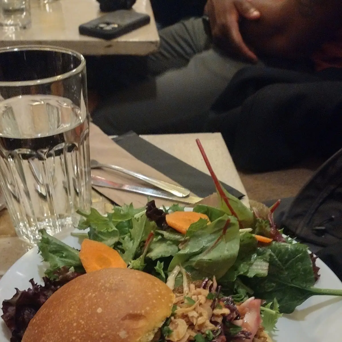Pulled Pork Sandwich and Salad