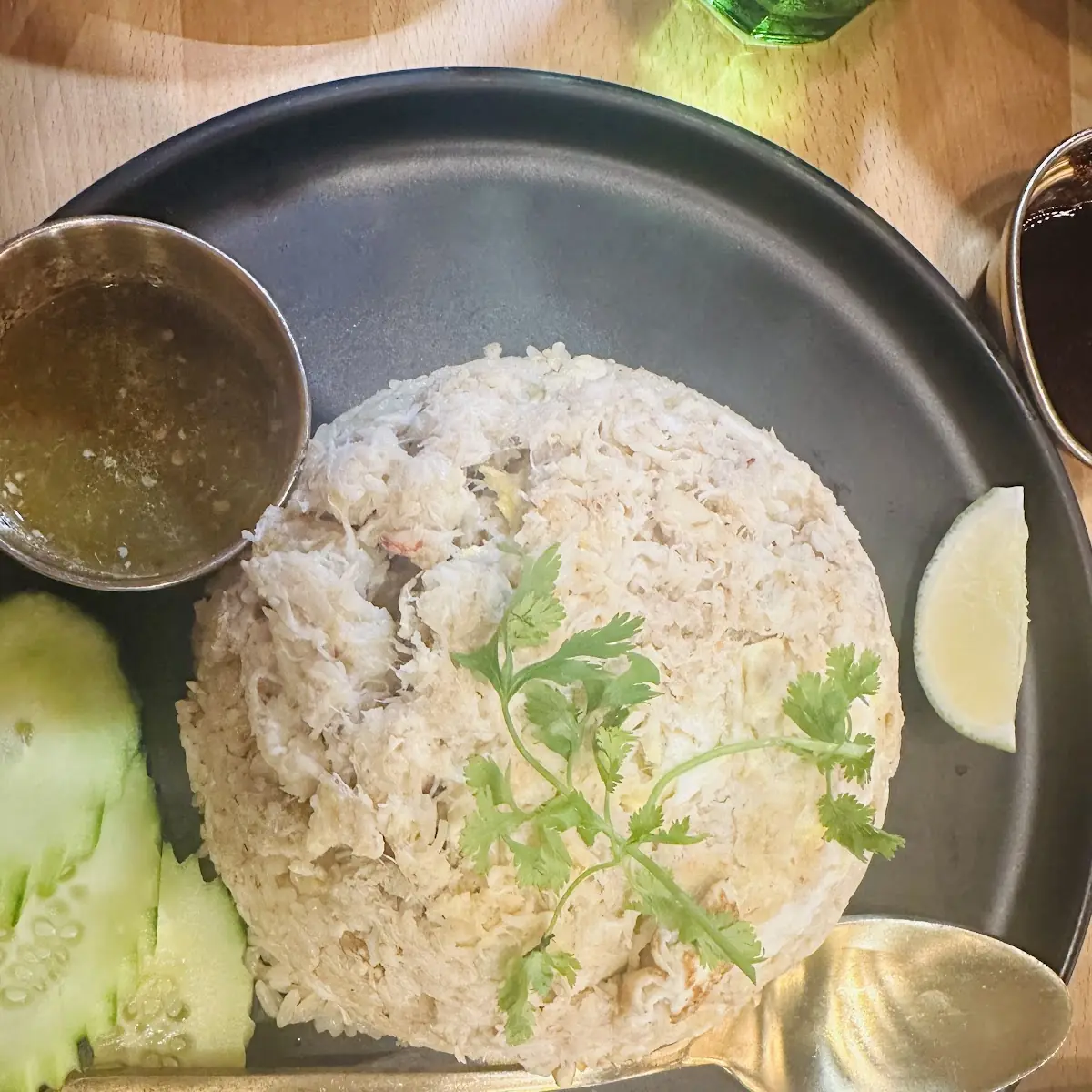 Crab Fried Rice with Lime and Cucumber