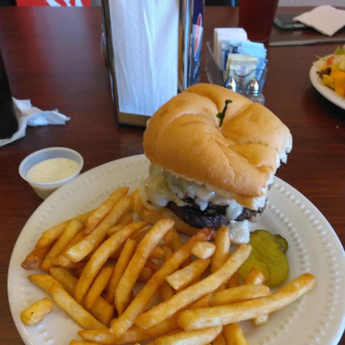 A Double Swiss Mushroom Burger