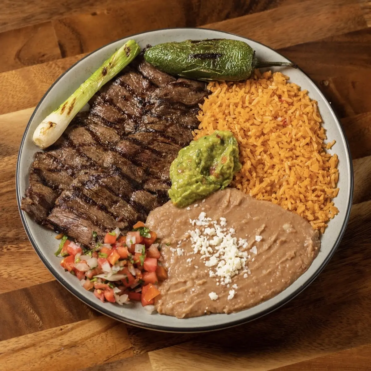 Carne Asada with Rice Beans