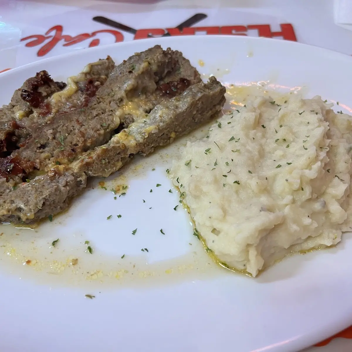 Smoked Meatloaf and Garlic Mashed Potatoes
