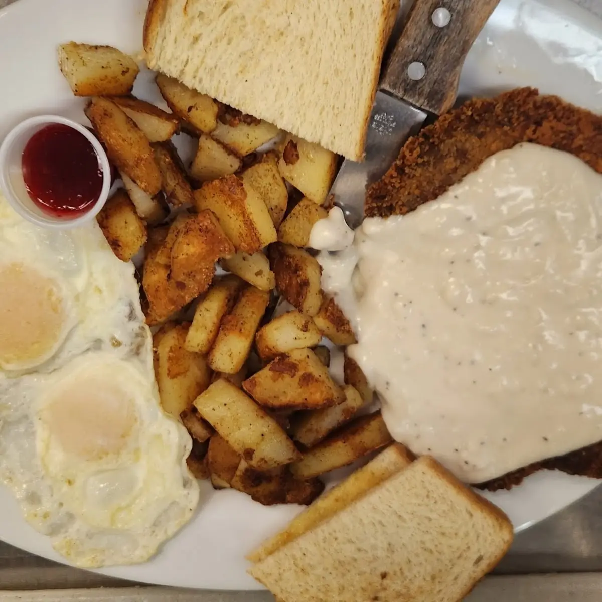 Biscuits & Gravy with 2 Eggs