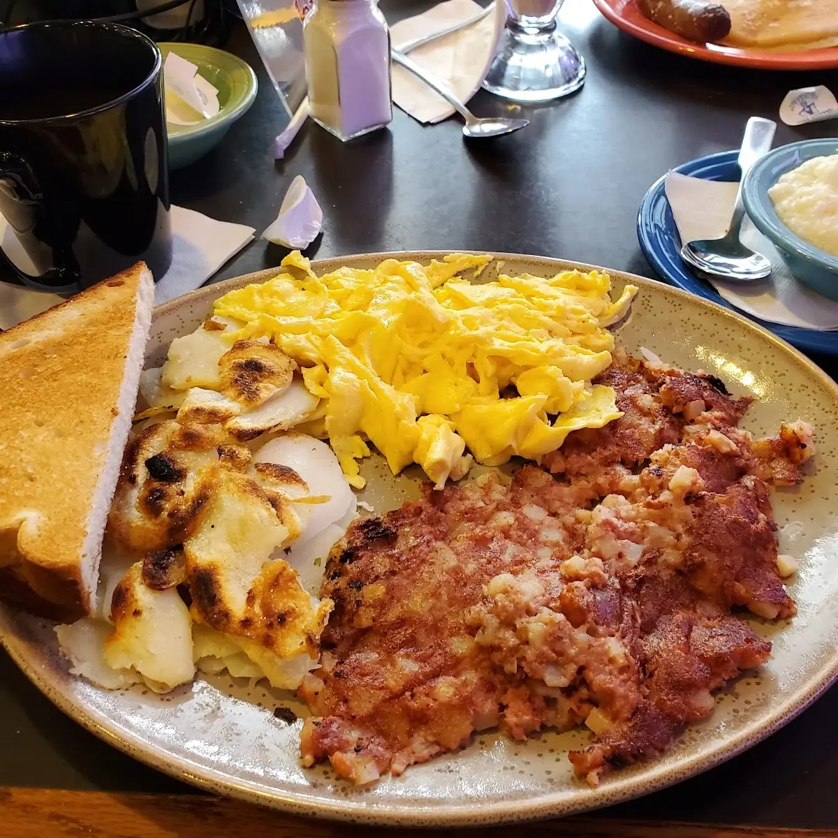 I Distorted the Biscuits and Gravy and Then Bacon Eggs in Home Fries