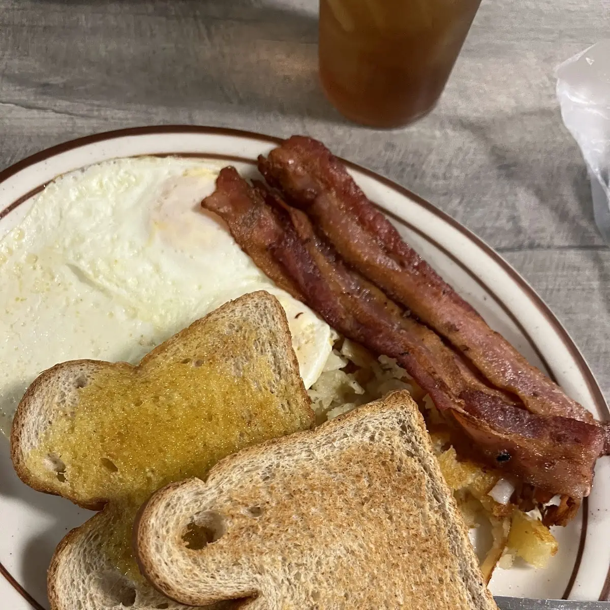 Eggs Meat Home Fries & Toast