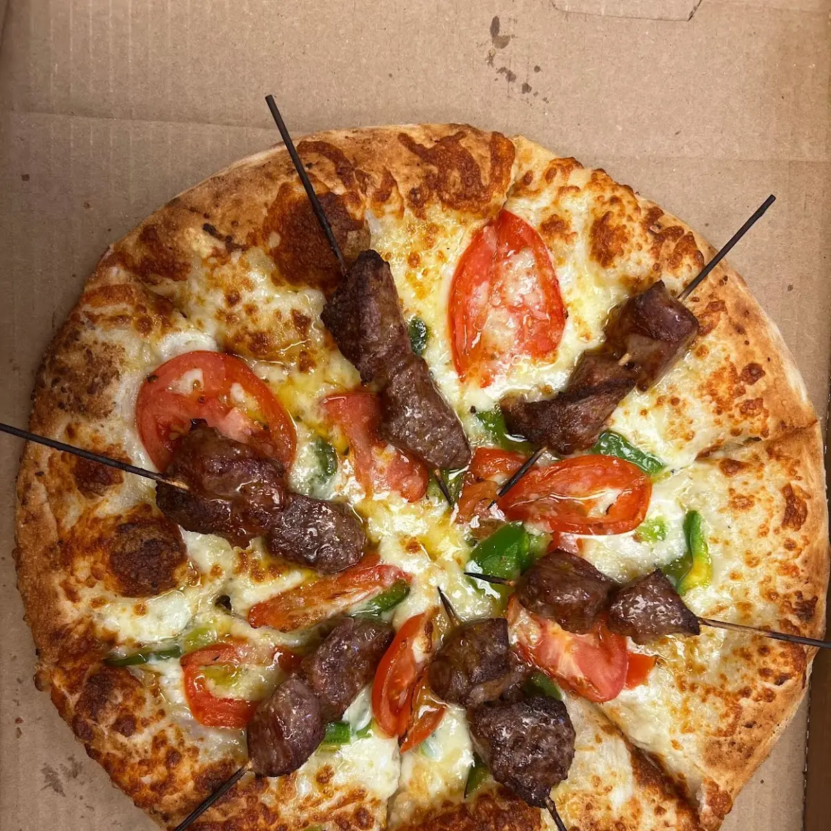 Chicken Shish Kebab Pizza