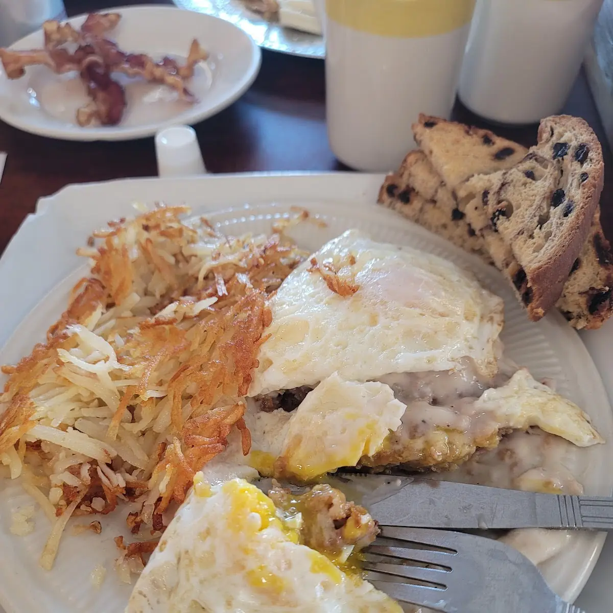 Country Fried Steak and Eggs