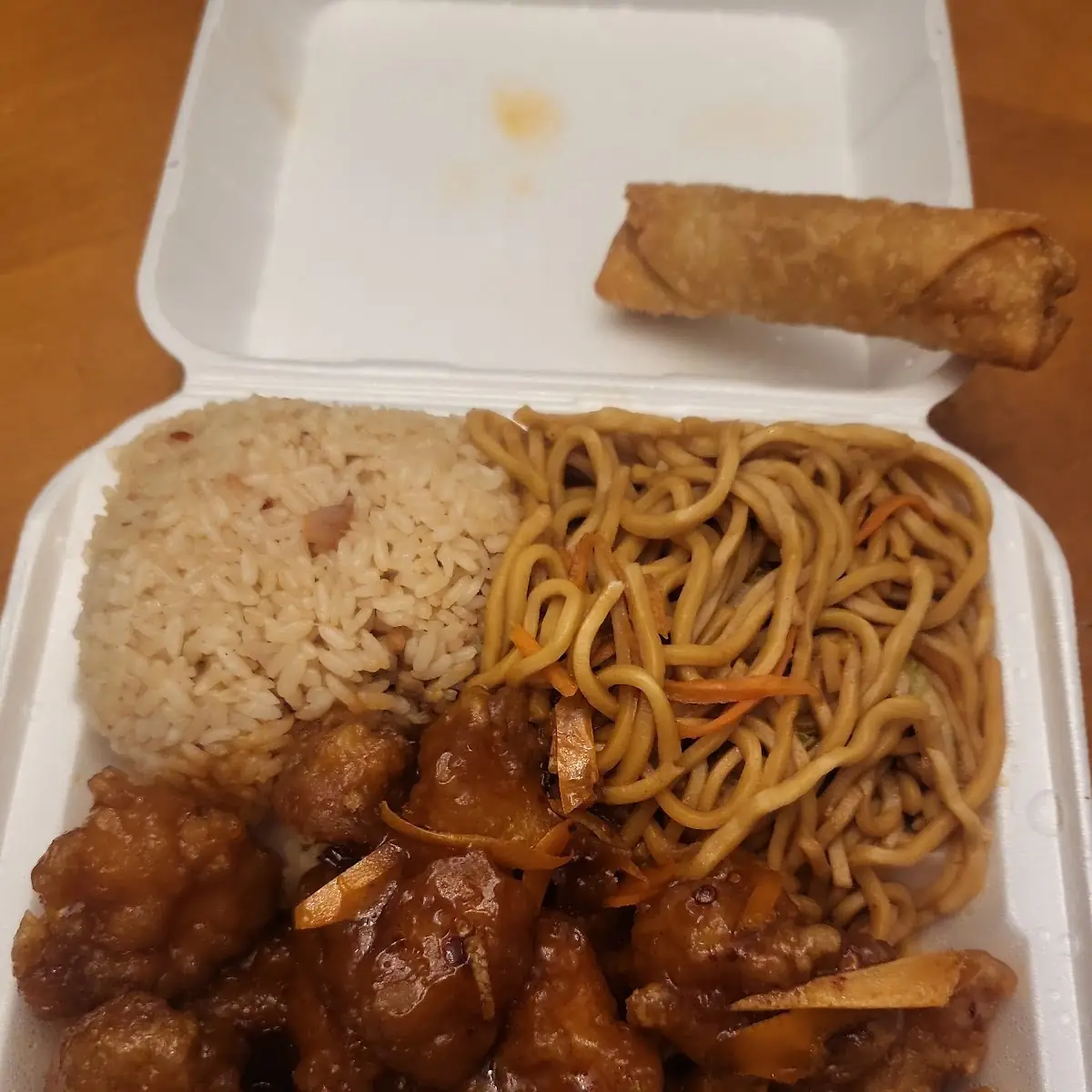 Orange Chicken Combination Chow Mein