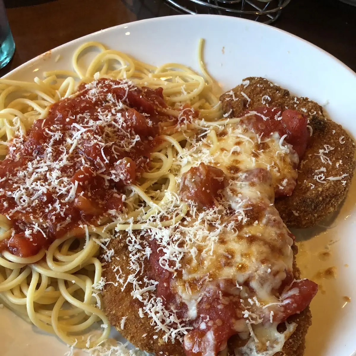 Chicken Parmigiana with Spaghetti