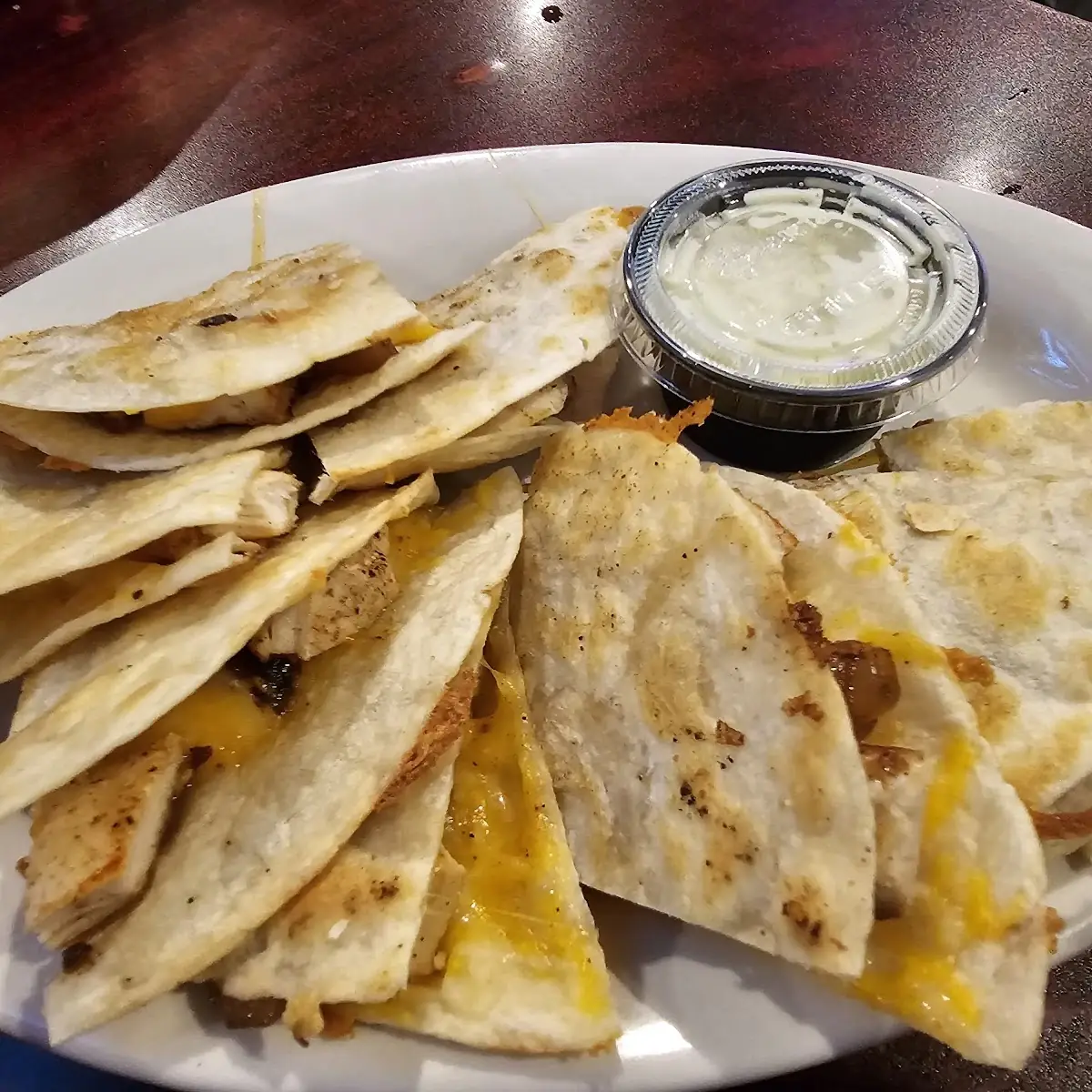 Grilled Chicken Quesadillas with Grilled Onions