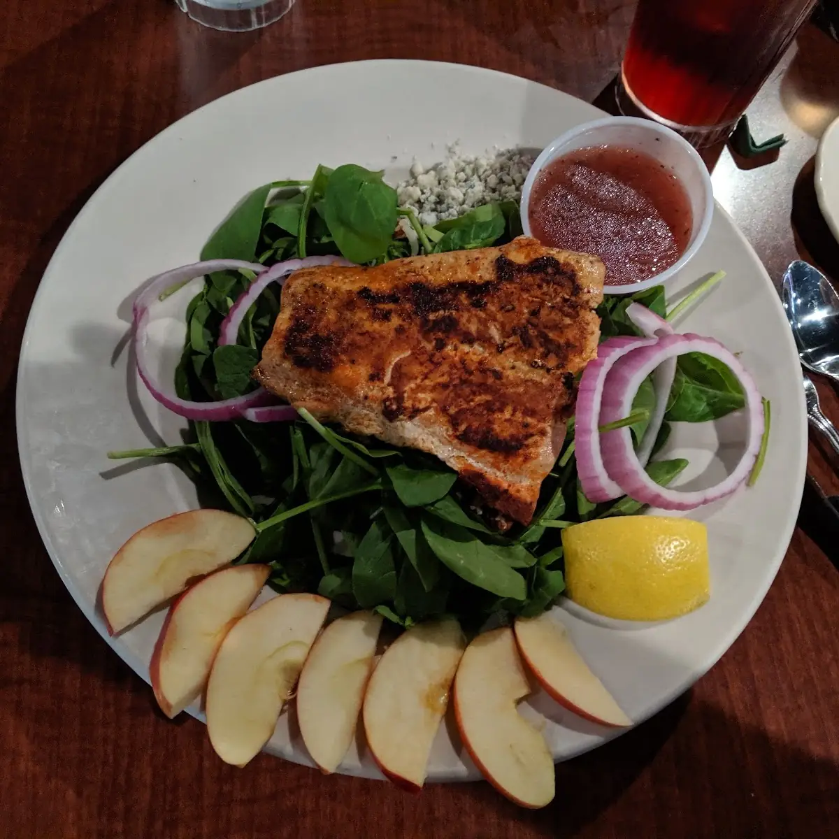 Spinach Salad with Salmon