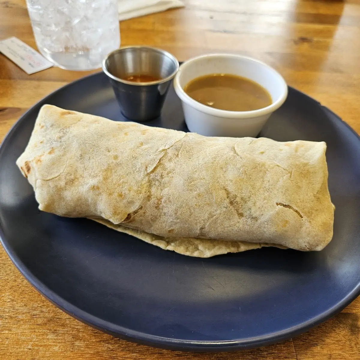 Chorizo Burrito with Beans Side