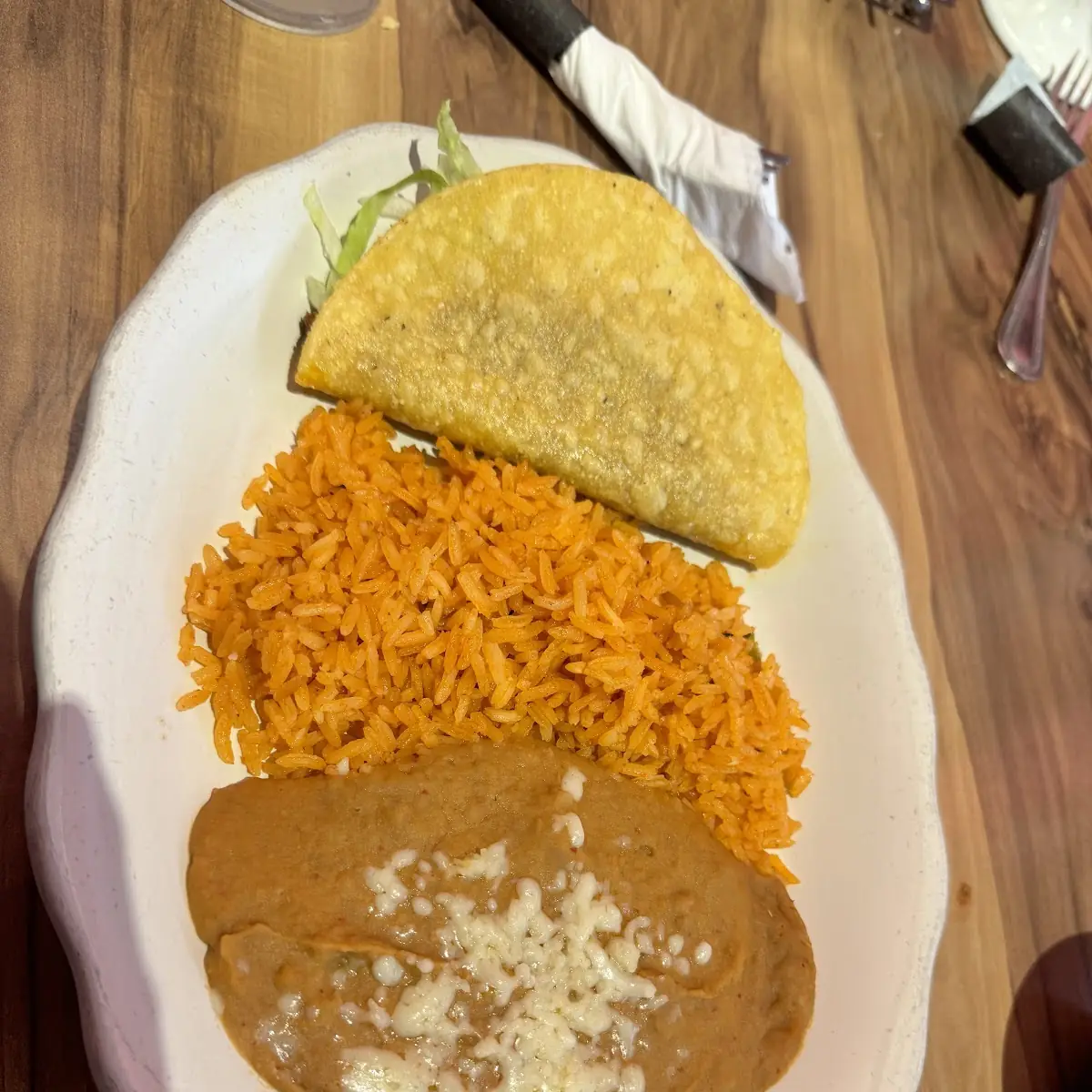 Rice and Refried Pinto Beans