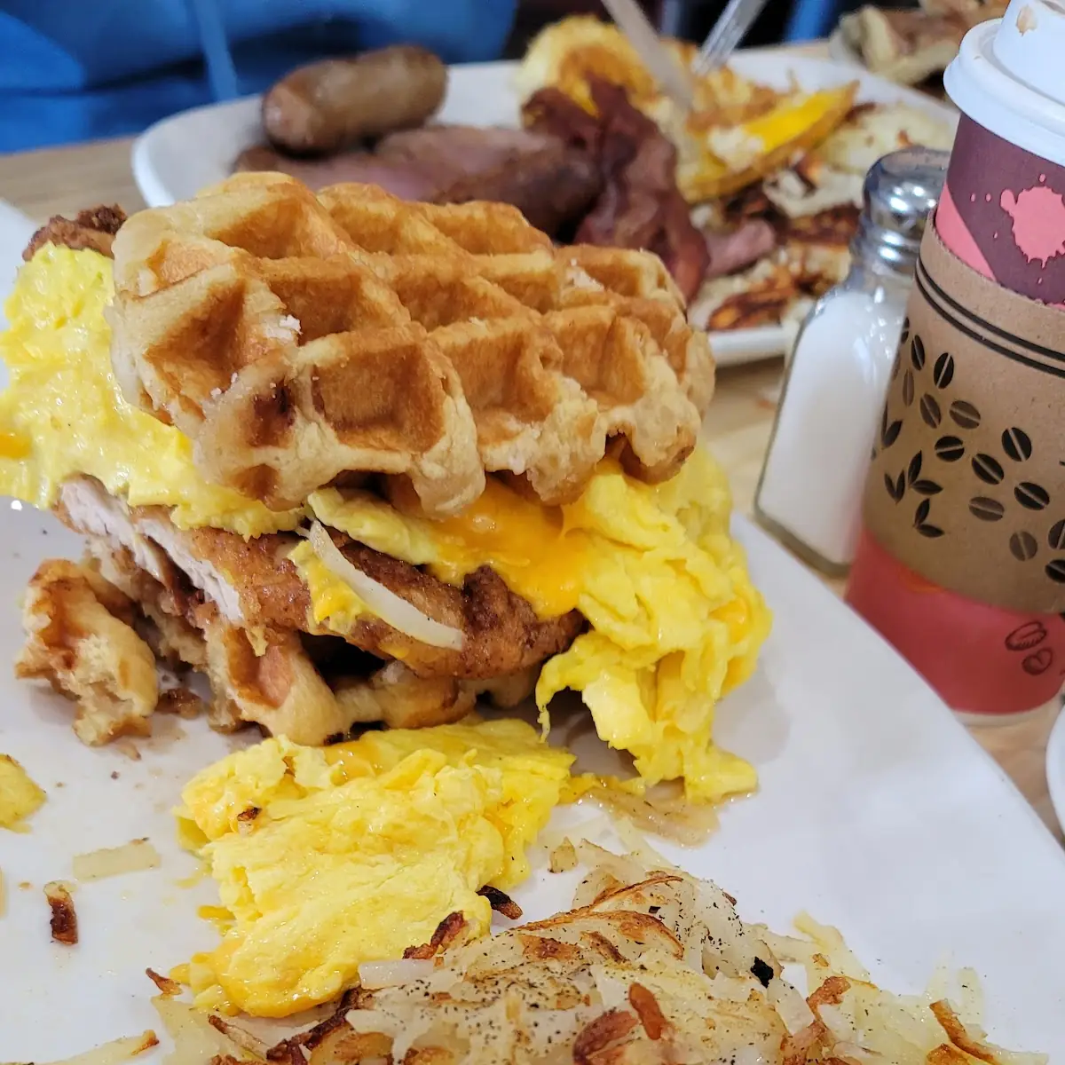 FRIED CHICKEN AND EGGS