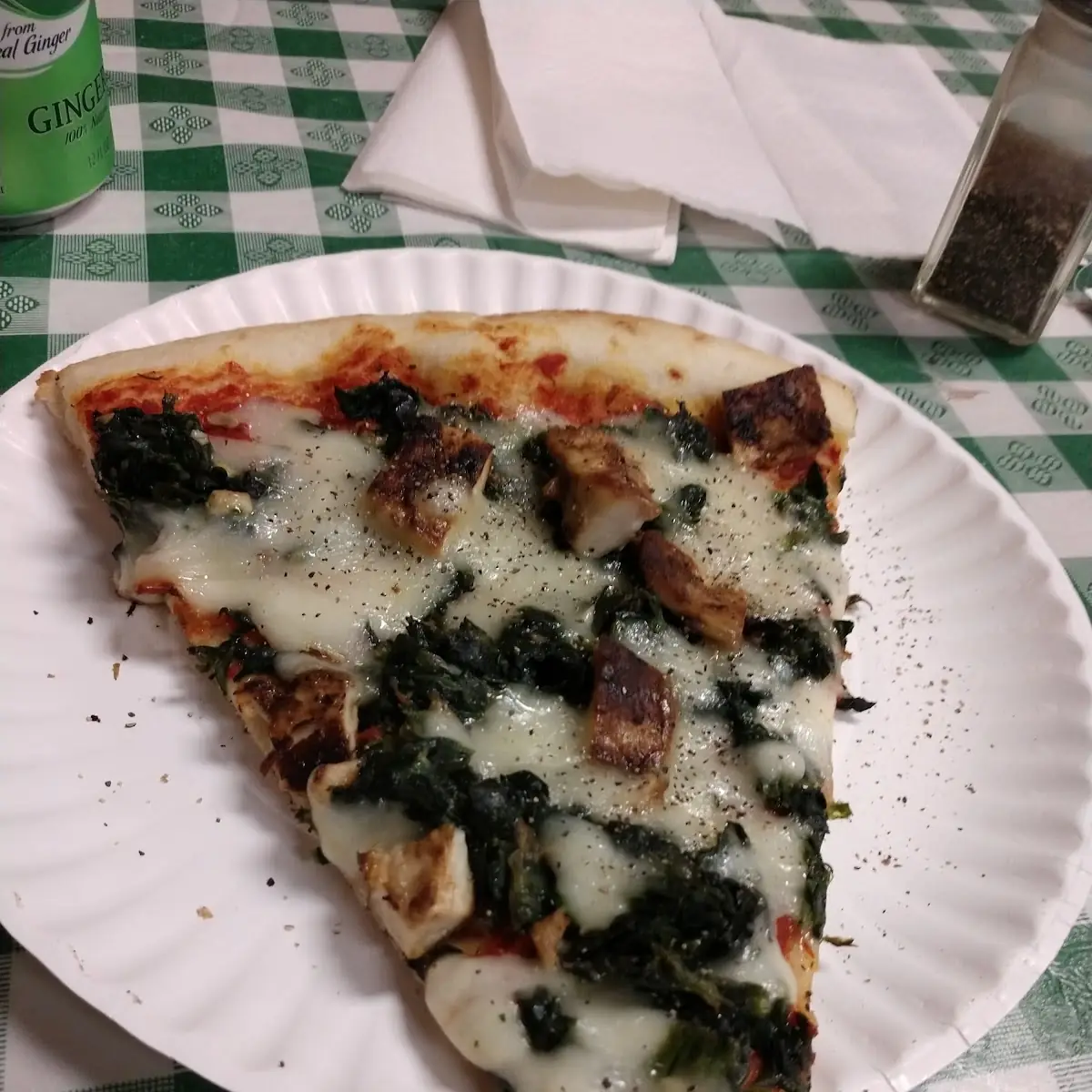 Grill Chicken Spinach Slice