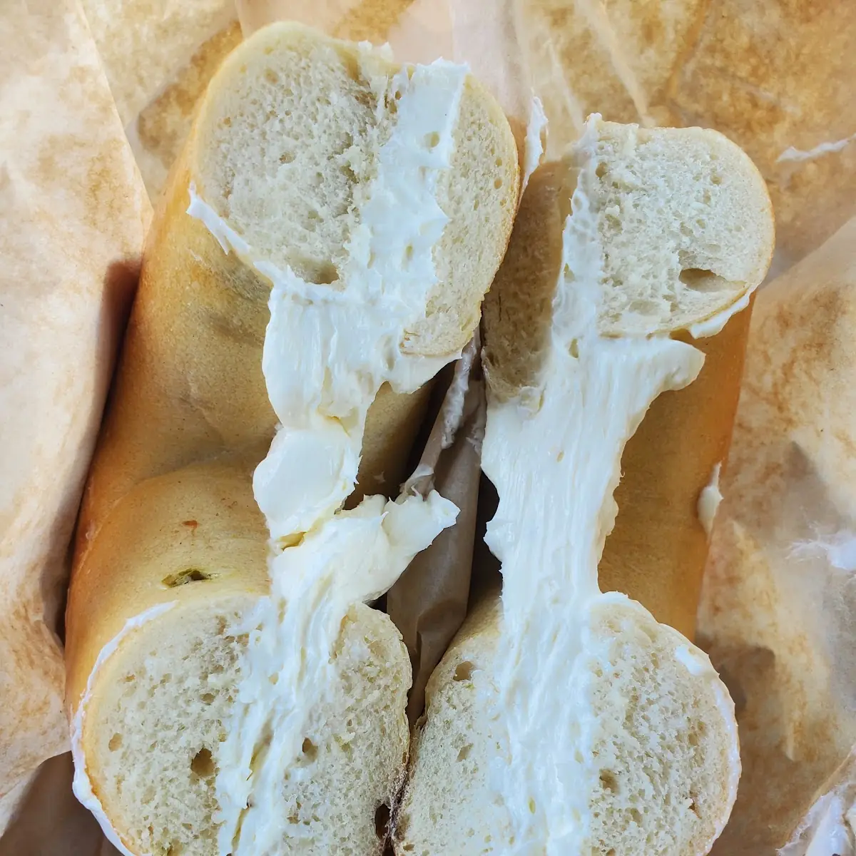Plain Cream Cheese Bagel