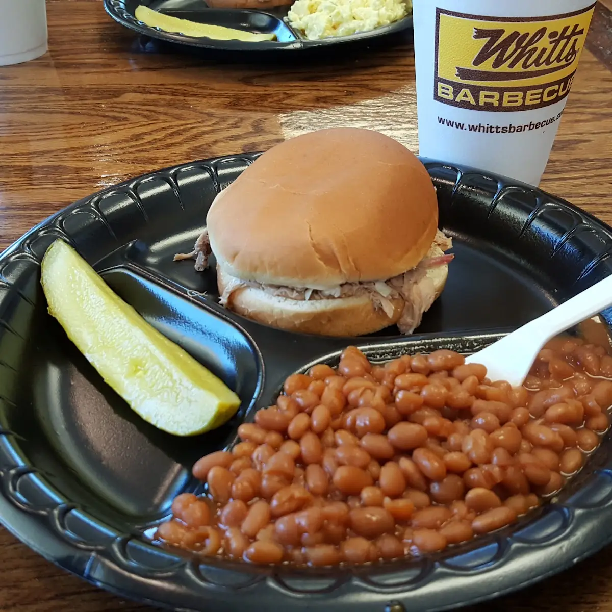 Pulled Pork Sandwich with Barbecue Beans