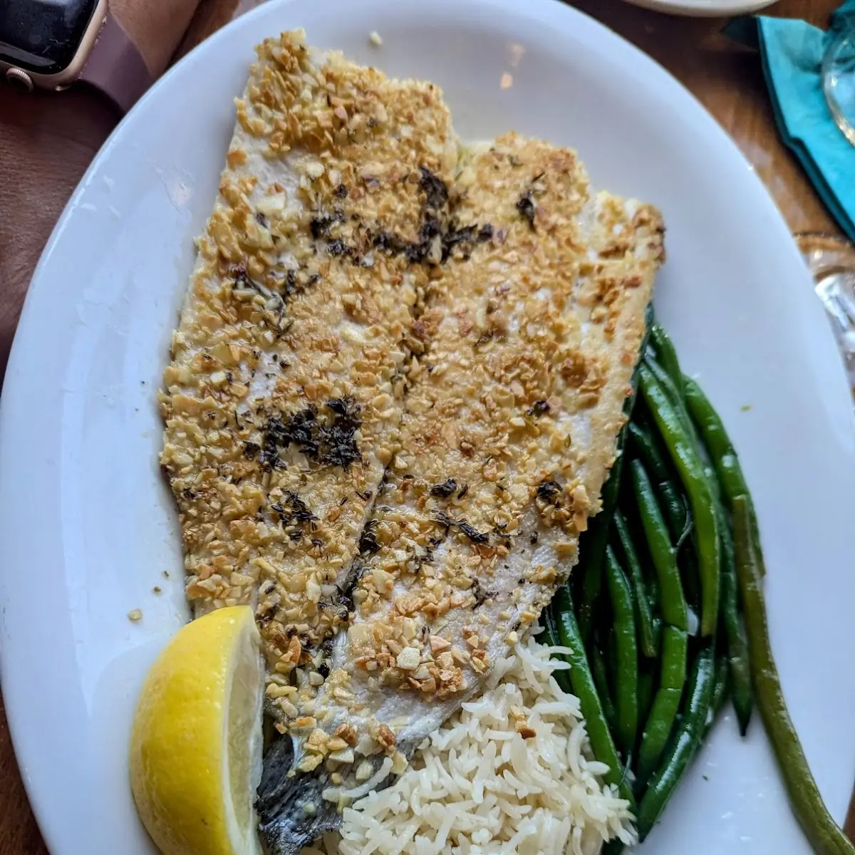 Locally Caught Fried Red Snapper Bite Spinach Salad