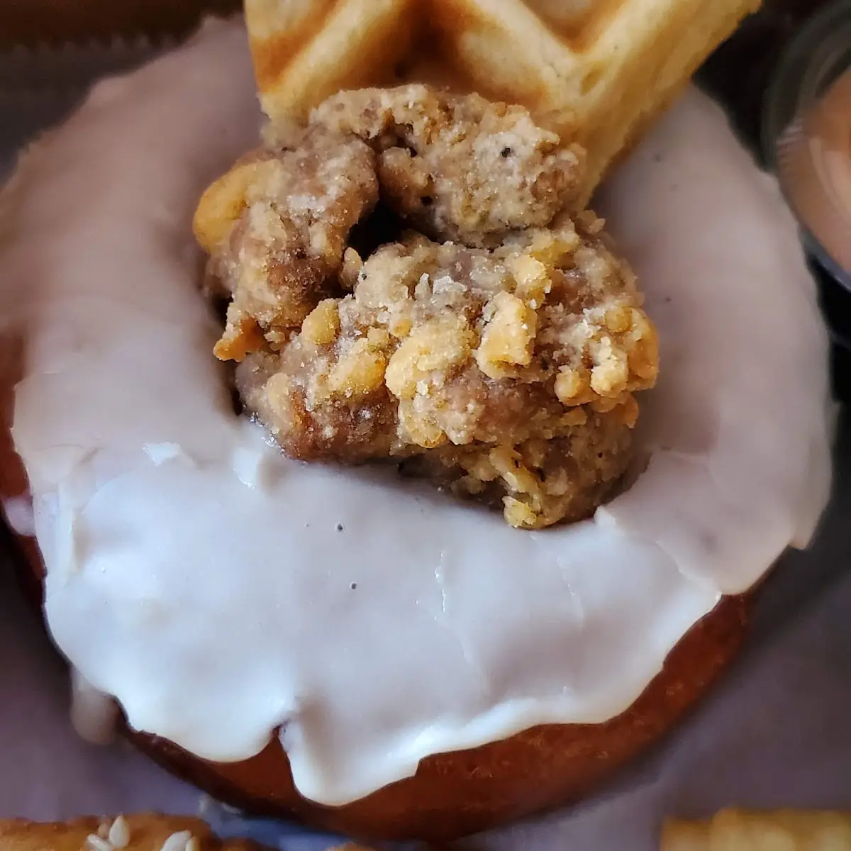 Chick'n and Waffles Donut