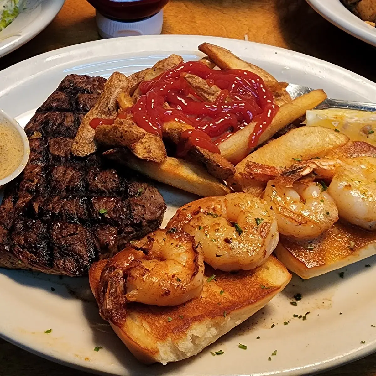 Sirloin & Grilled Shrimp Combo with 2 Sides