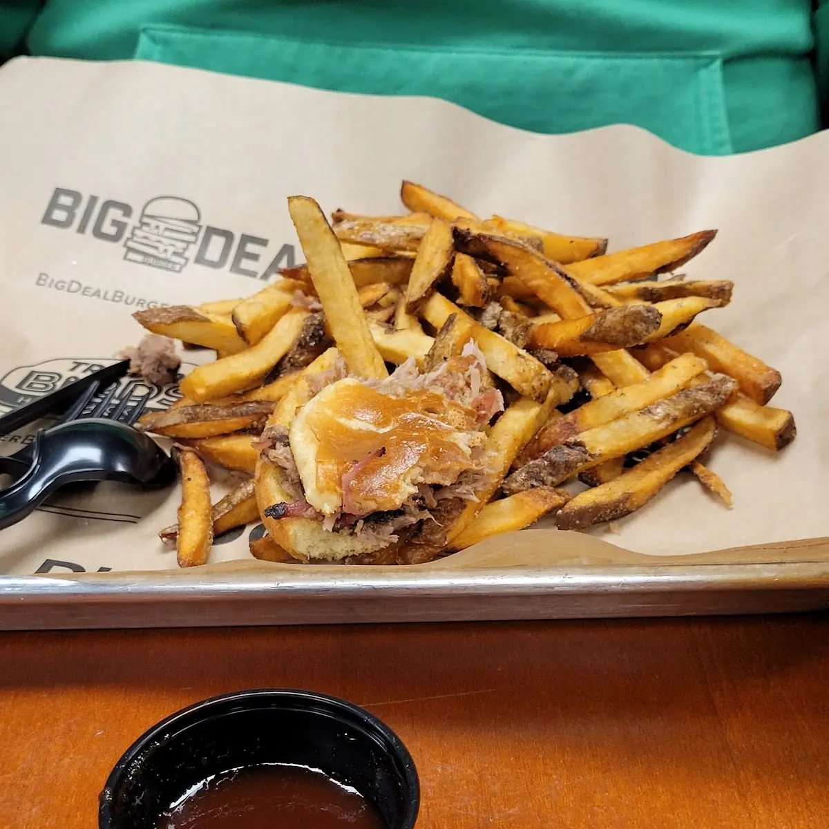 Pulled Pork Sandwich and Fresh Cut Fries