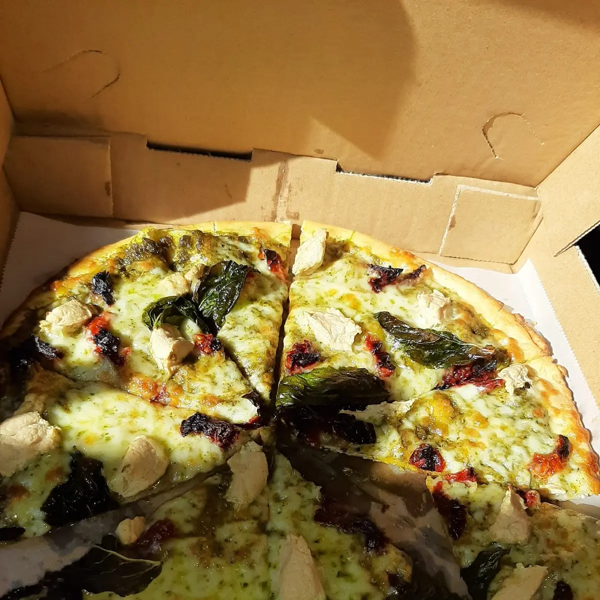 Basil Pesto Chicken Pizza