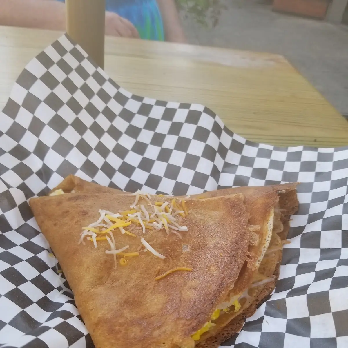 Scrambled Egg Ham and Cheese Crepe