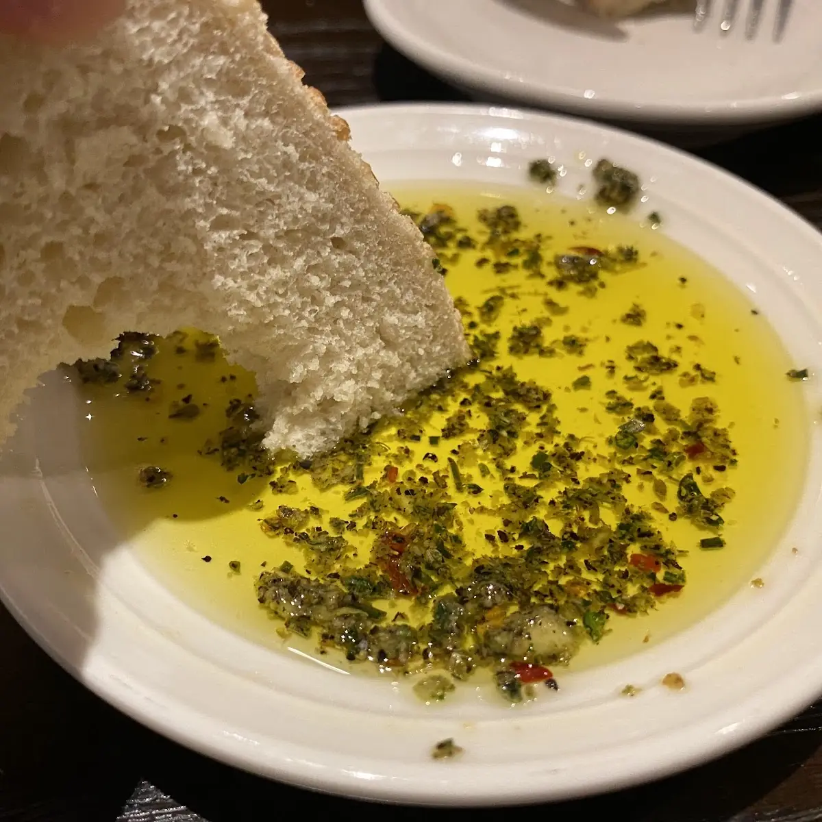 Bread & Olive Oil and Fresh Herbs