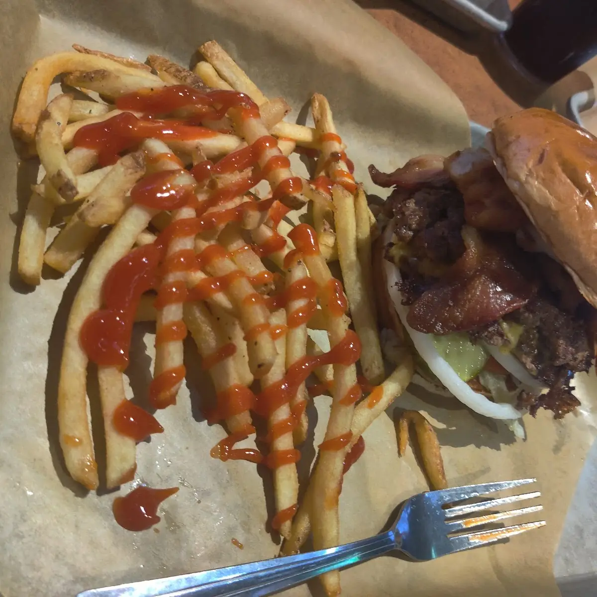 Triple Cheeseburger with Fries