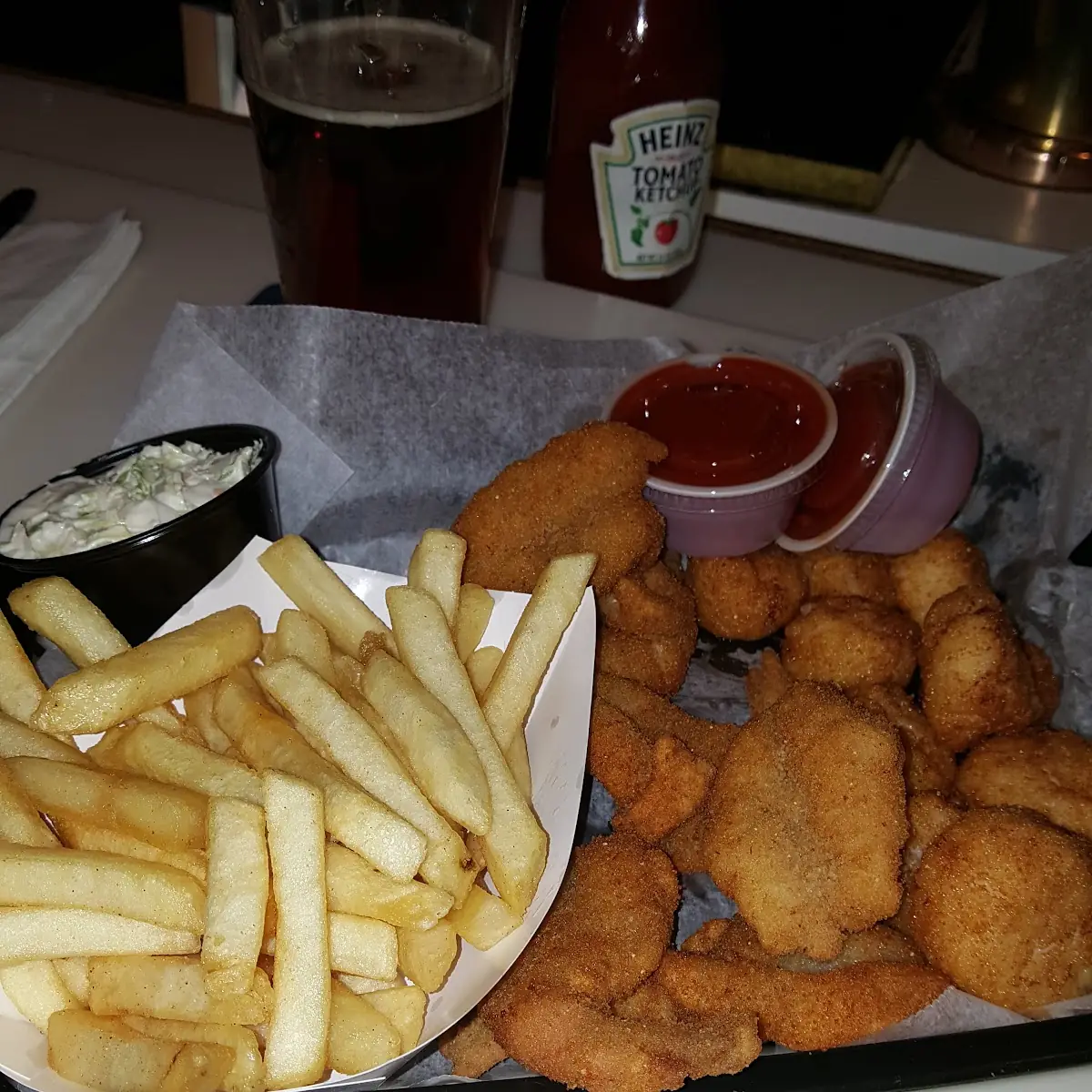 Fried Scallops and Shrimp