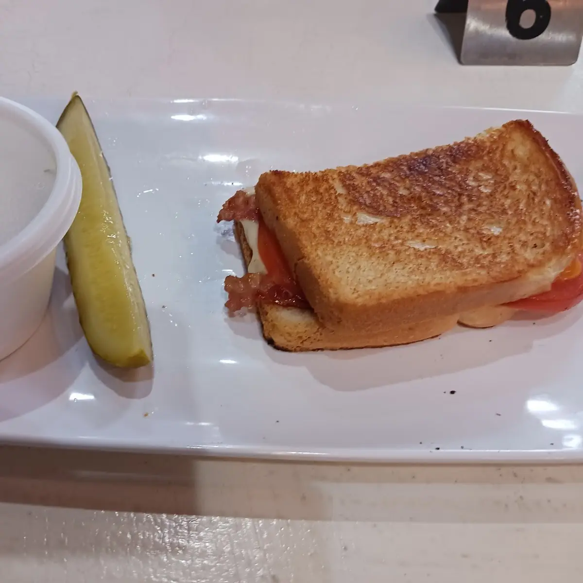 Half Ultimate Ham and Cheese Sandwich with Potato Salad