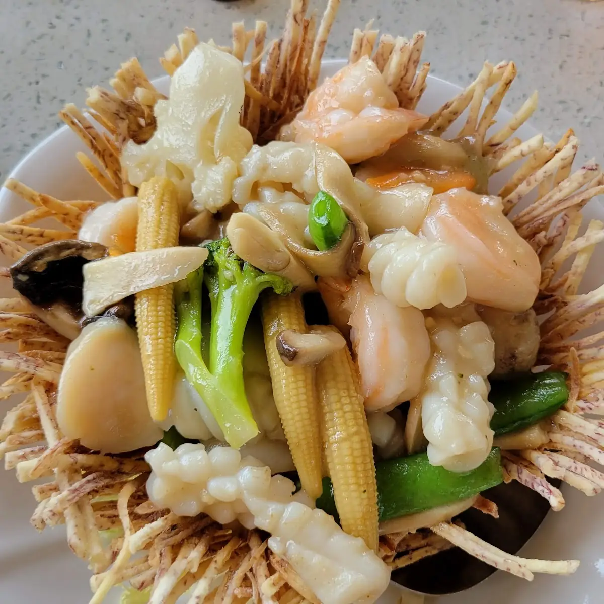 Seafood Pan Fried Noodles