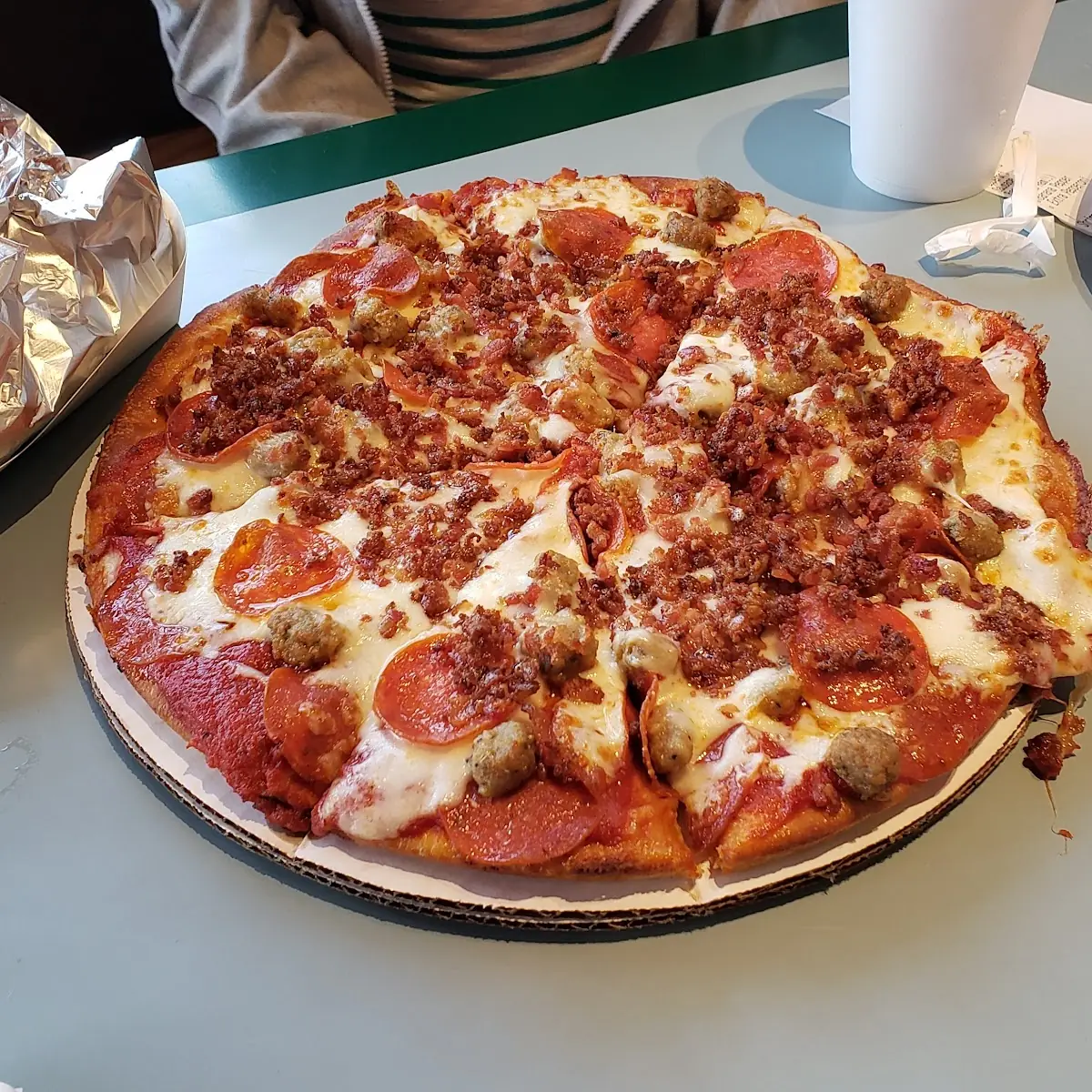 Pepperoni and Sausage Pizza