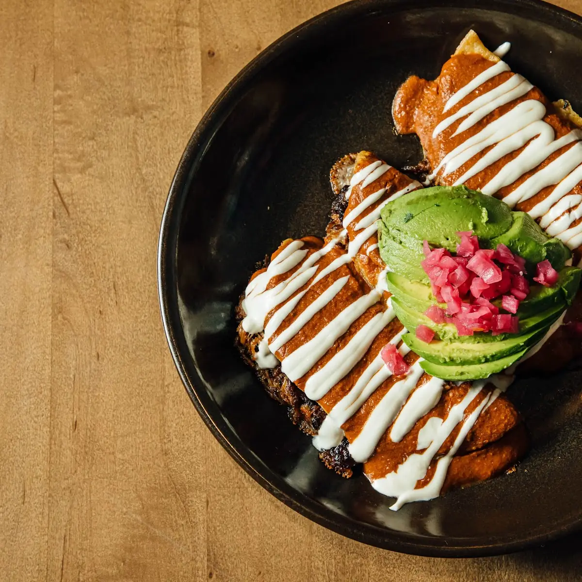 Smoked Brisket Enfrijoladas