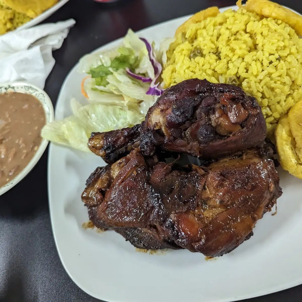 Pernil Roast Pork Rice and Beans