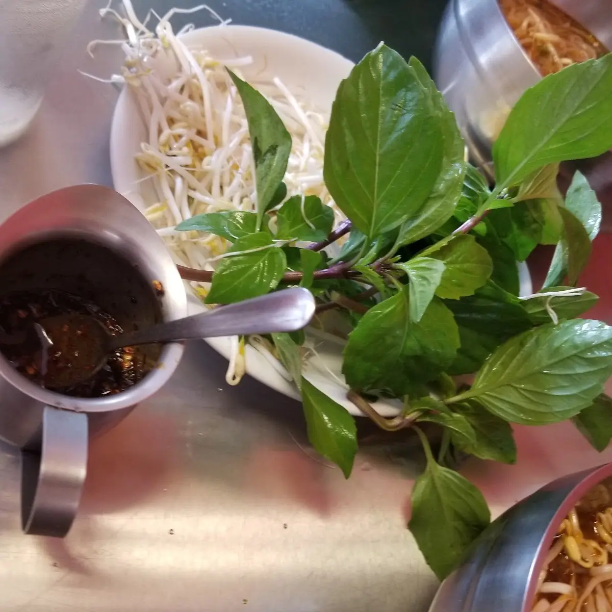 Thai Basil and Bean Sprouts