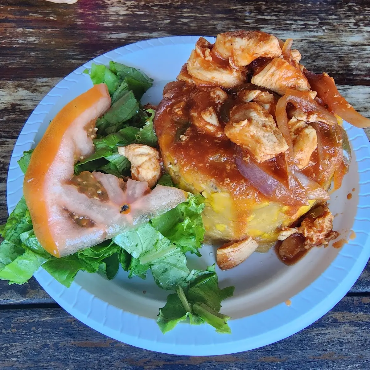 Mofongo Relleno De Pollo